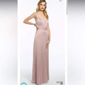 Plunge Crepe X-Back Dress - Missy
